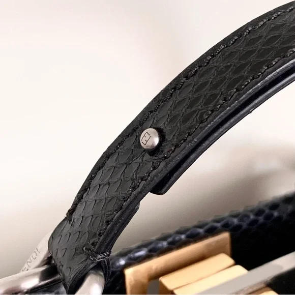 New Fendi beaded Python peekaboo crossbody bag - Picture 4 of 16